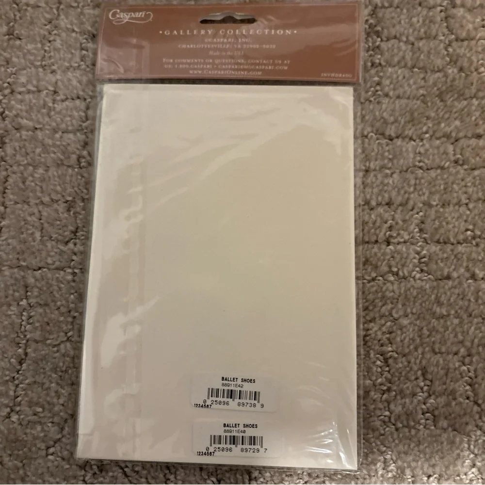 Caspari Gallery Collection Invitations 8 Cards W Envelopes Ballet Shoes